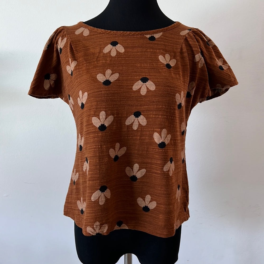 Anthropologie Eva Franco short sleeve top, size S